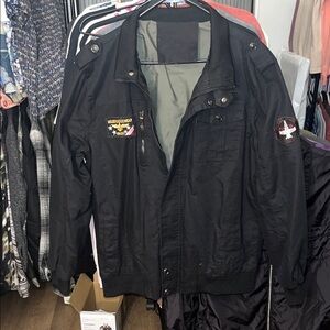 Men's Black Military Field Jacket